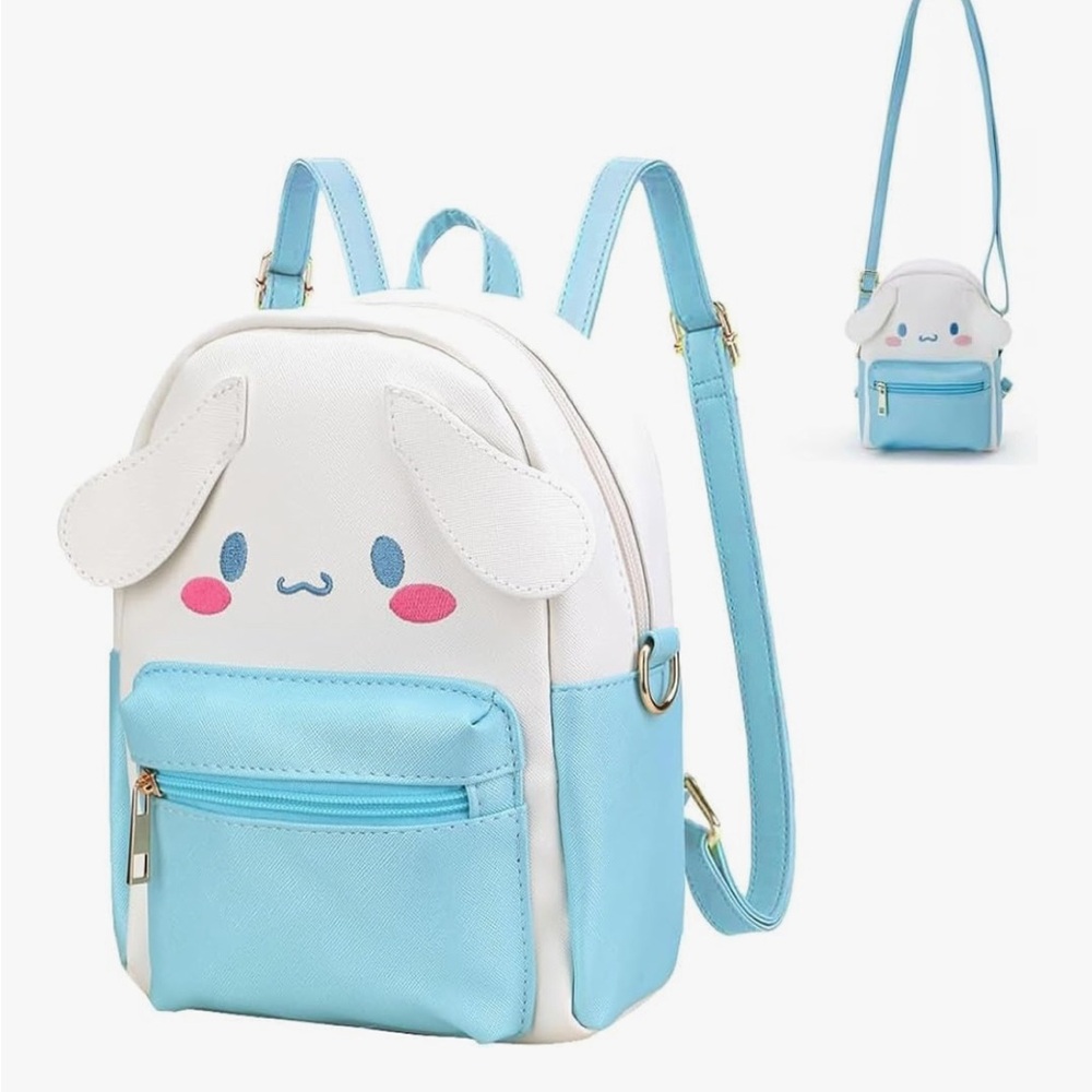 Cute Blue and mini White Backpack